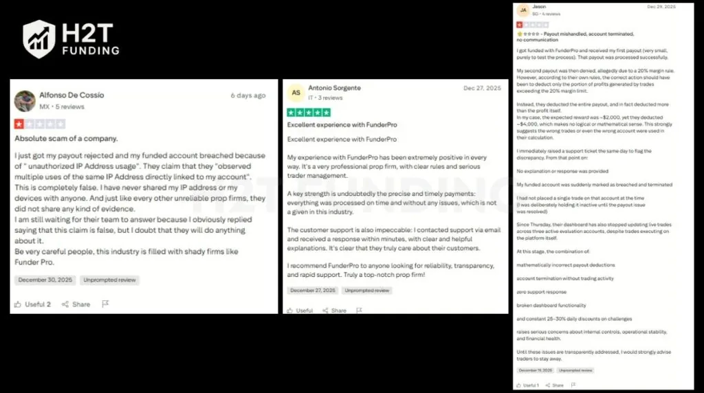 Community feedback on FunderPro