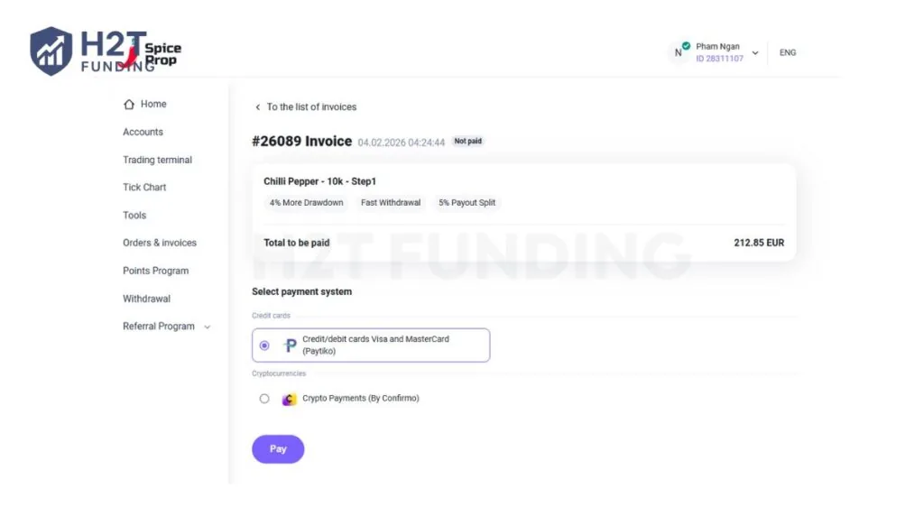 Complete payment