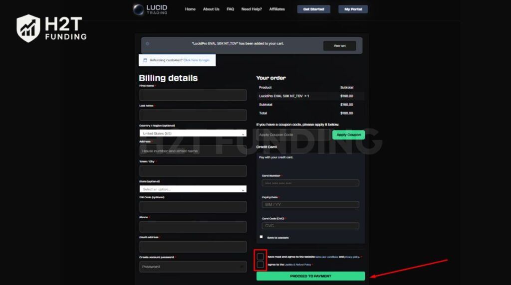 Complete payment and activation