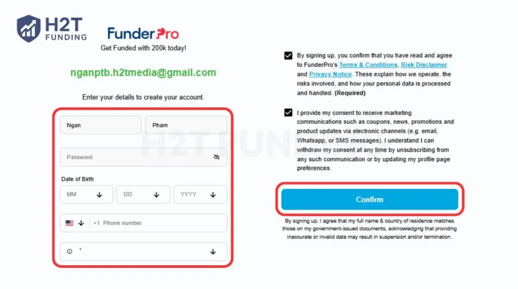 Complete your personal profile