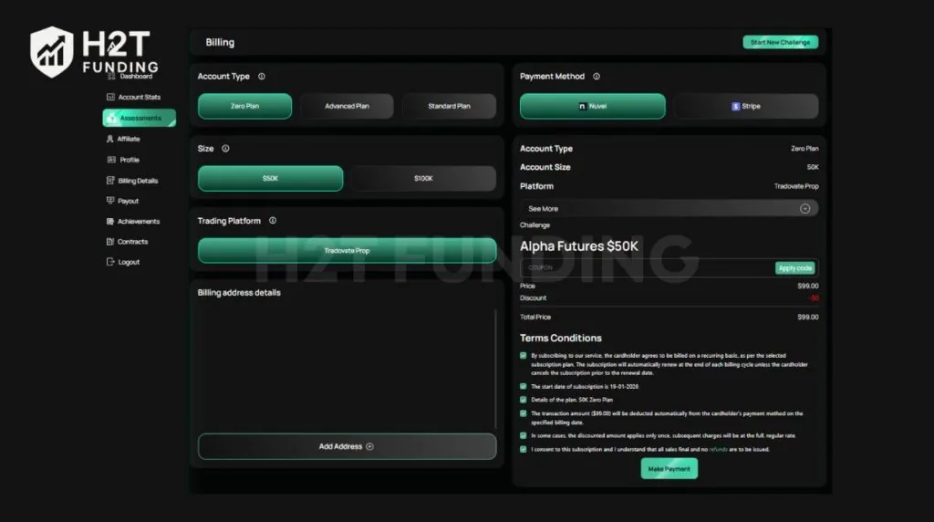 Configure and pay