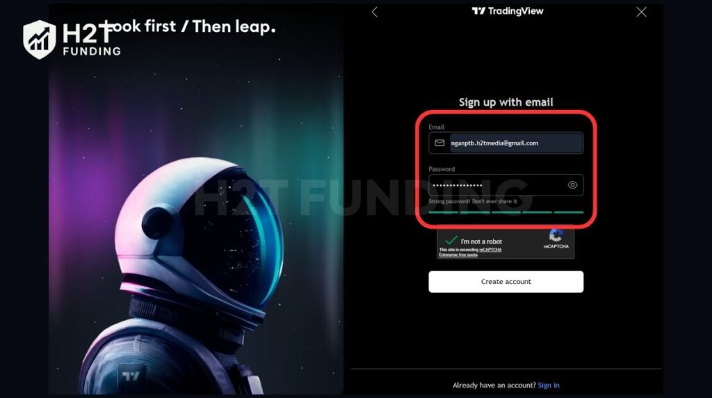 Create a TradingView account