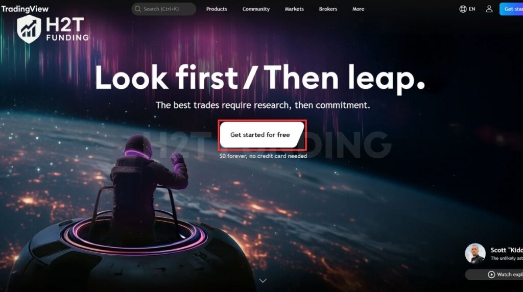 Create a TradingView account if you don’t have one