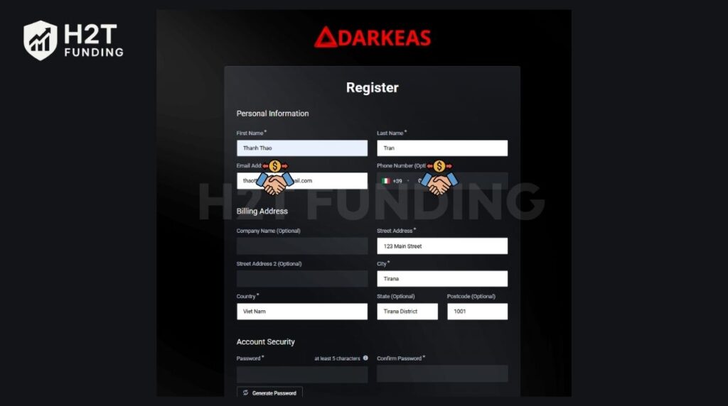 Create your account
