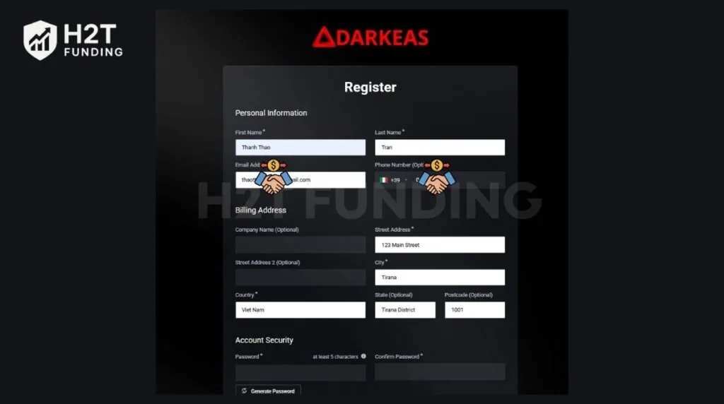 Create your account
