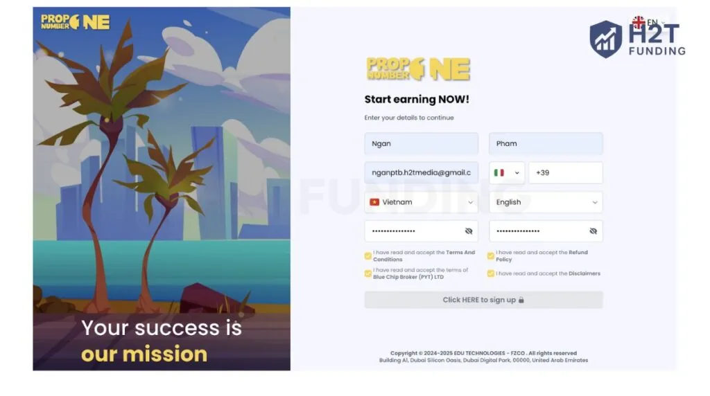 Create your account