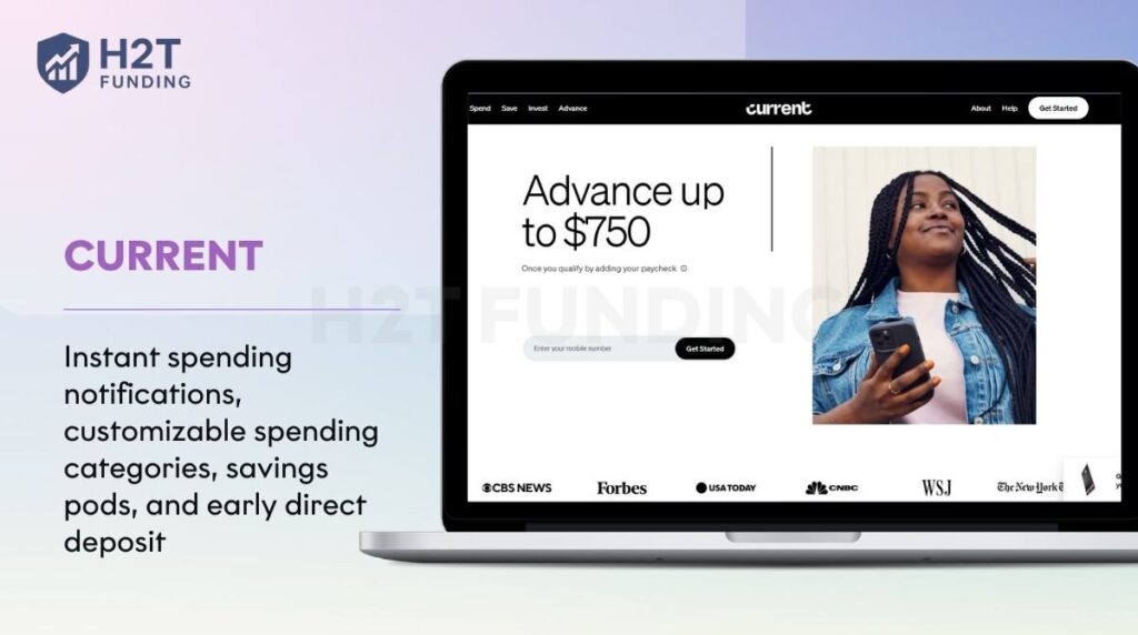 Current - Best for modern mobile banking with real-time controls