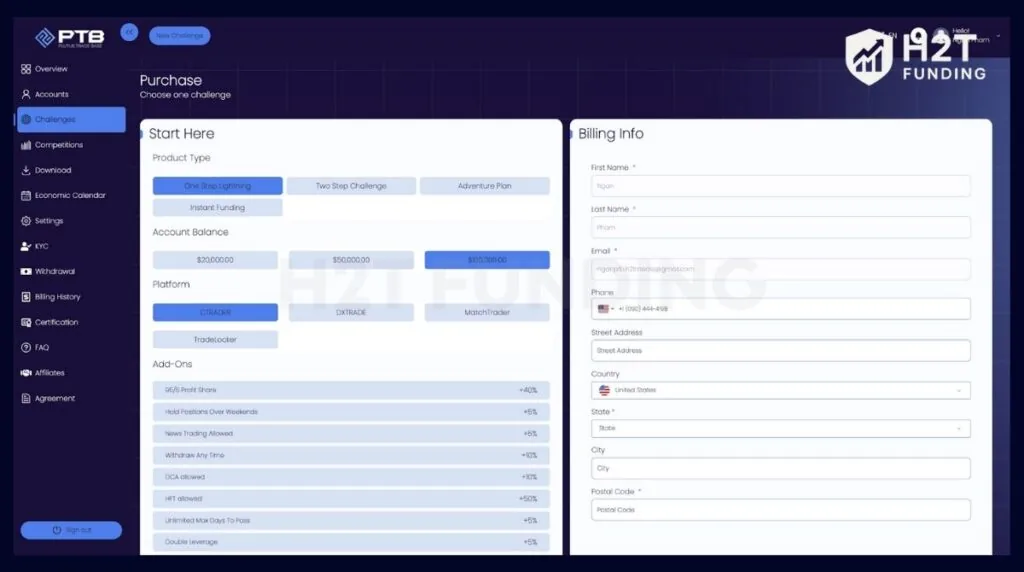 Customize plan and checkout