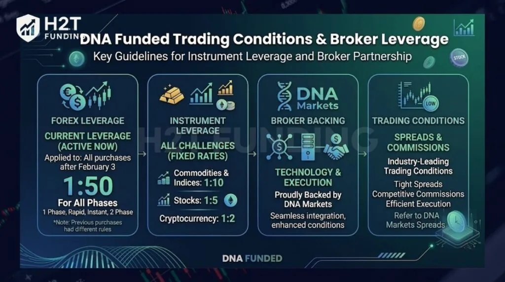 DNA Funded instruments and trading conditions