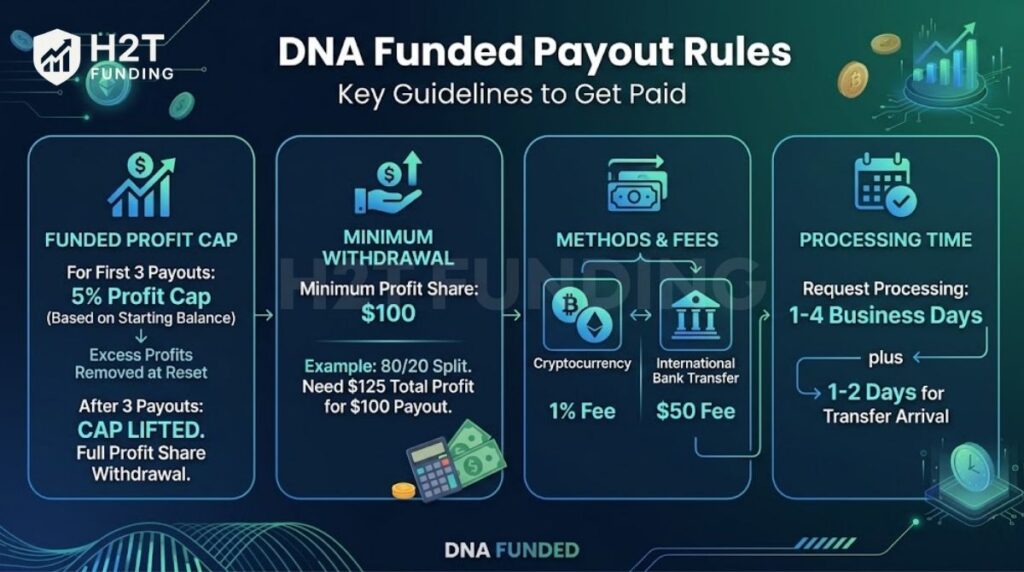 DNA Funded’s payout structure rewards consistency and risk management