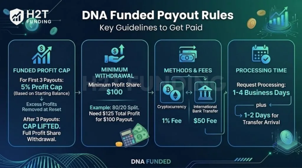 DNA Funded’s payout structure rewards consistency and risk management