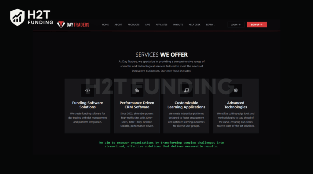 DayTraders technical infrastructure