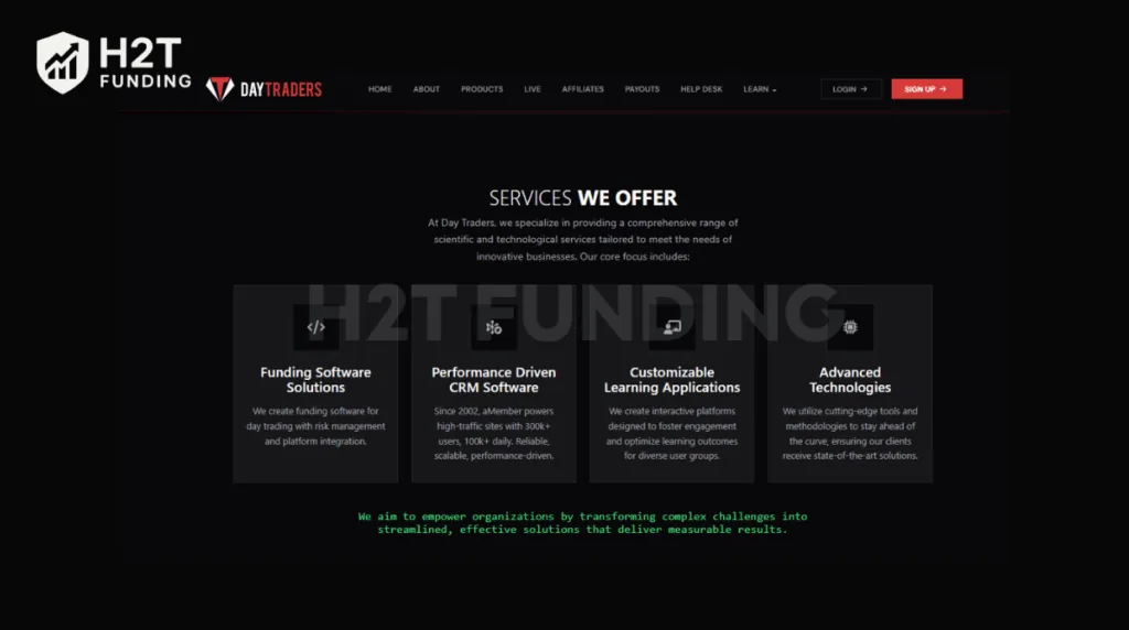 DayTraders technical infrastructure