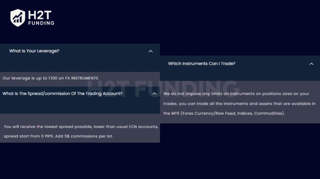 Direct Funded Trader instruments and conditions for trading