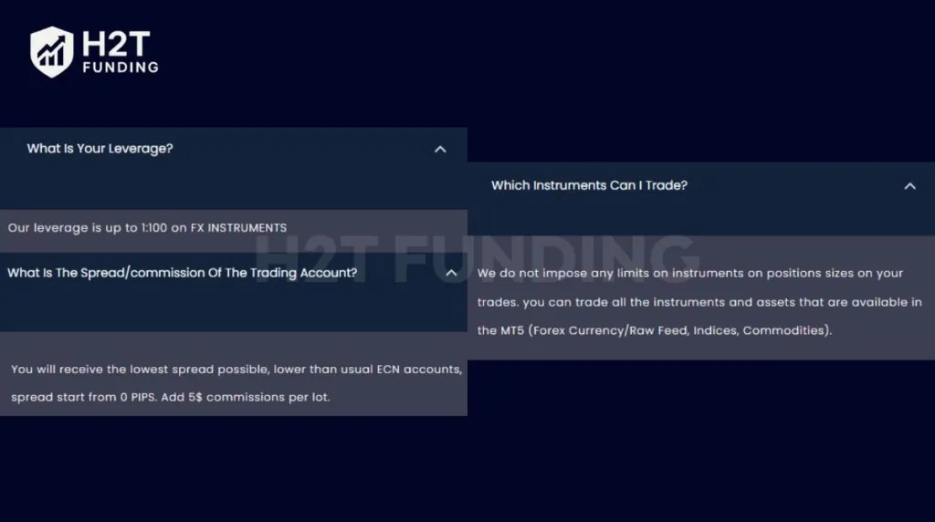 Direct Funded Trader instruments and conditions for trading