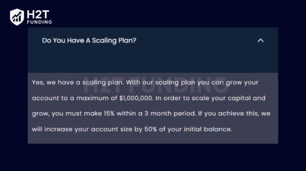 Direct Funded Trader scaling plan