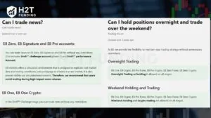 E8 Pro of E8 Markets is the strong choice for swing traders