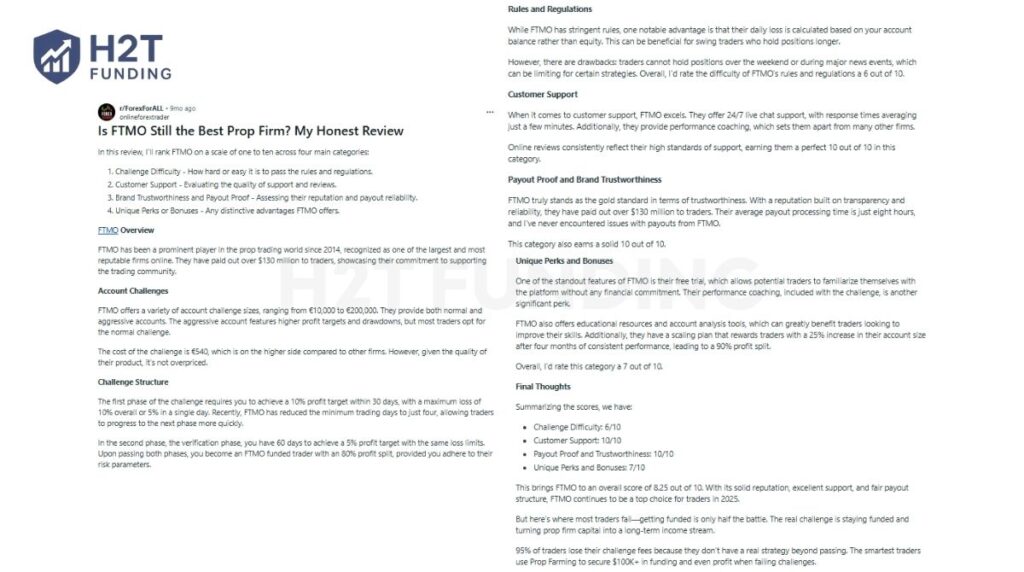 FTMO is remarkably consistent about payout proof and brand trustworthiness