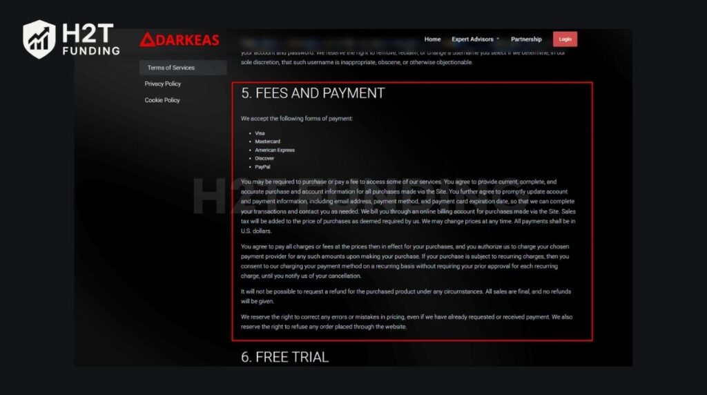 Fees & payment structure