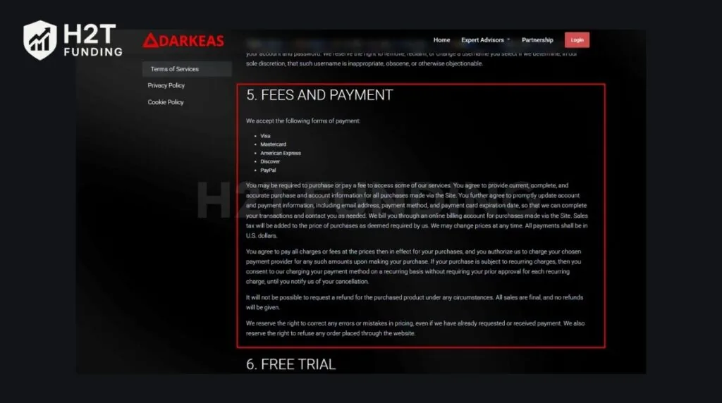 Fees & payment structure