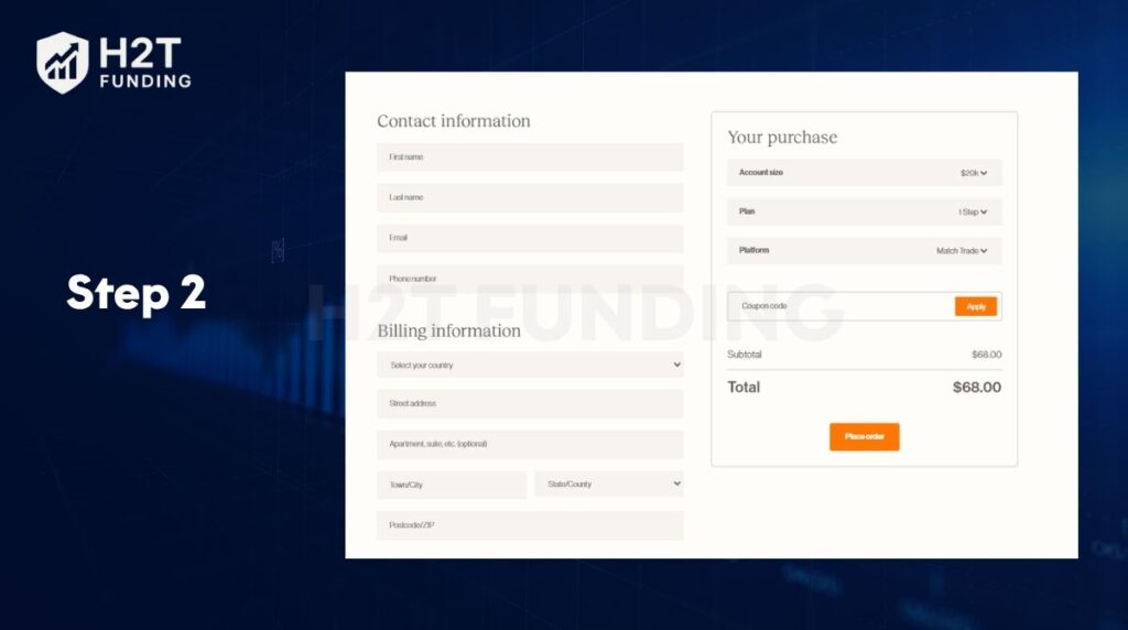 Fill in your personal details