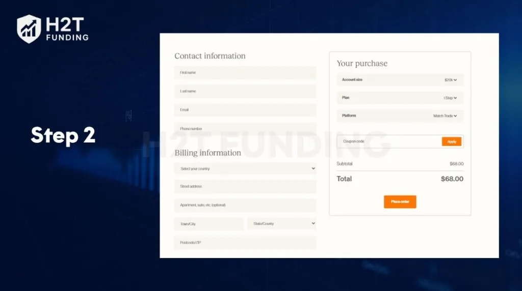 Fill in your personal details