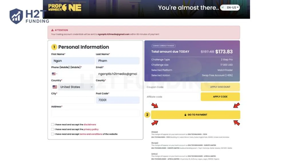 Final checkout