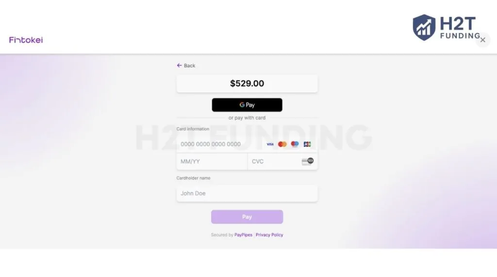 Finalize payment and secure your account