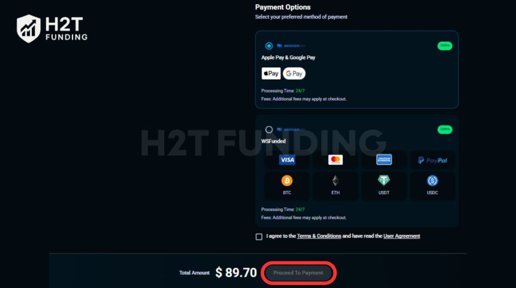 Finalize the payment