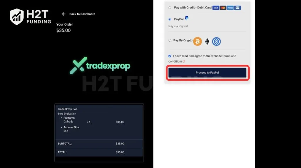 Finalizing payment