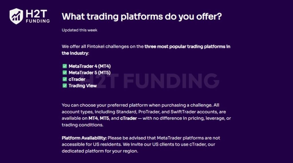 Fintokei trading platforms