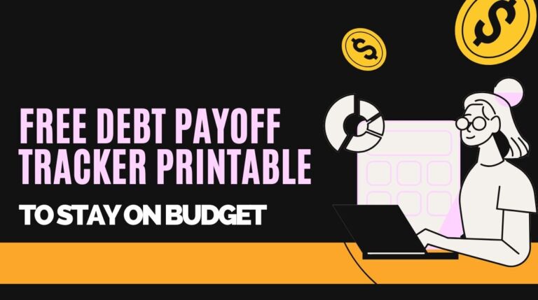 Free debt payoff tracker printable to stay on budget