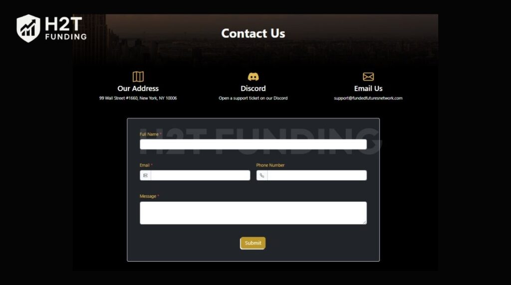 Funded Futures Network customer service