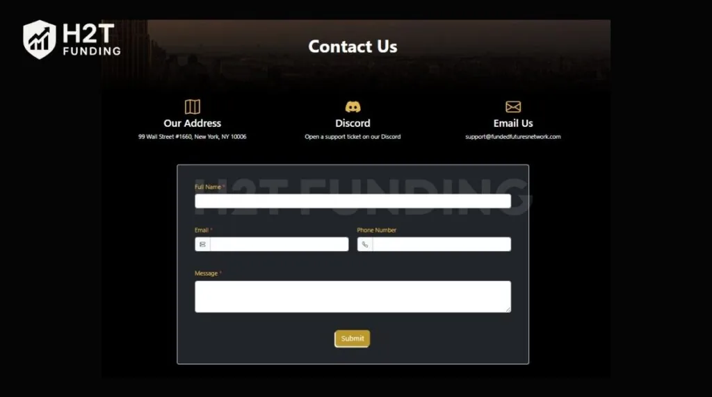 Funded Futures Network customer service