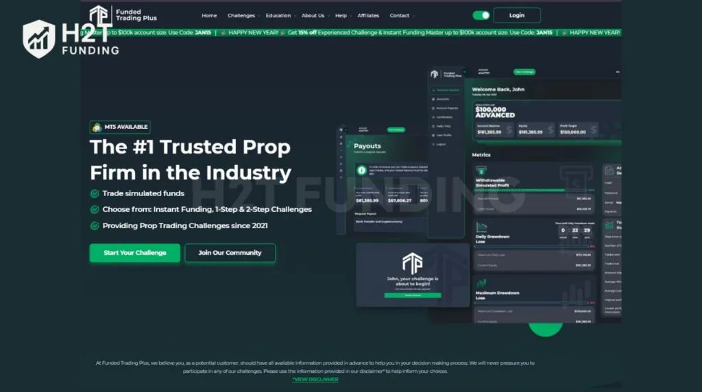 Funded Trading Plus, legally FTP London Ltd, is a prominent UK prop firm established in 2021