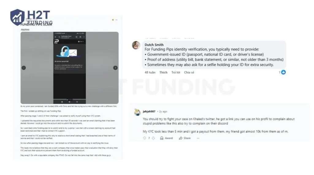 Funding Pips community feedback