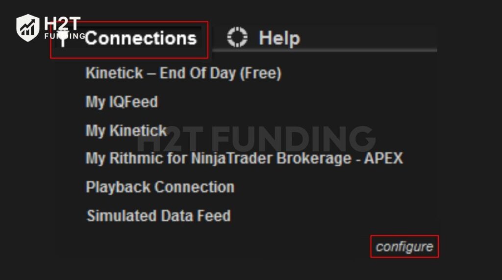 Go to Connections and click Configure