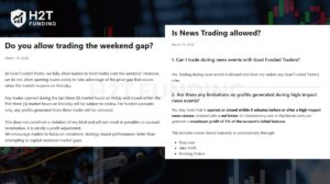 Goat Funded Trader allows weekend holding on every model