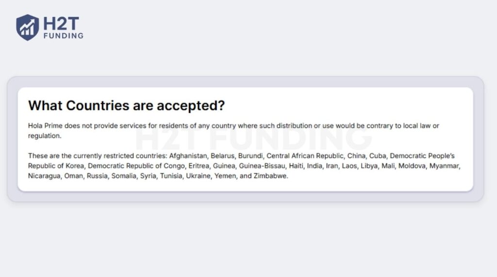 Hola Prime restricted countries