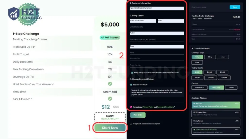 How to start with Top One Trader