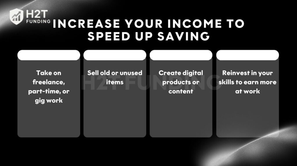 Increase your income to speed up saving