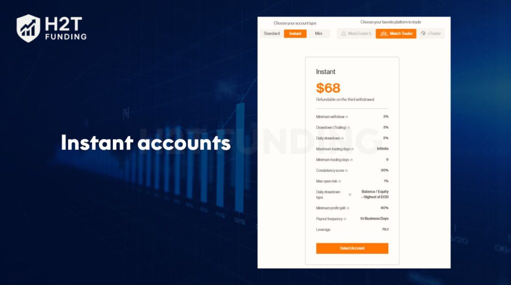 Instant accounts