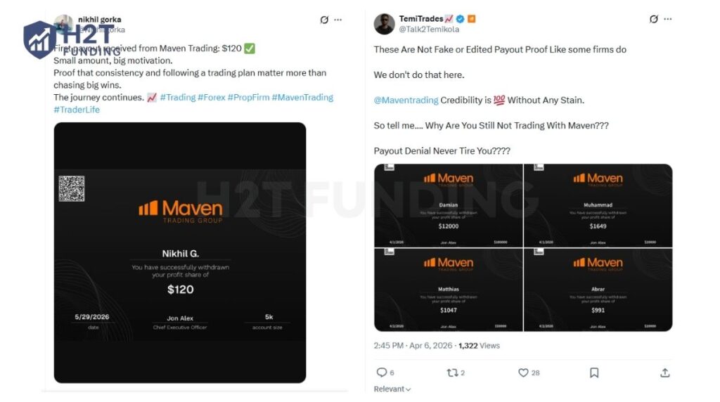 Maven Trading payout proof