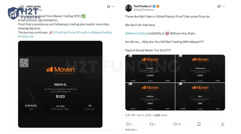 Maven Trading payout proof