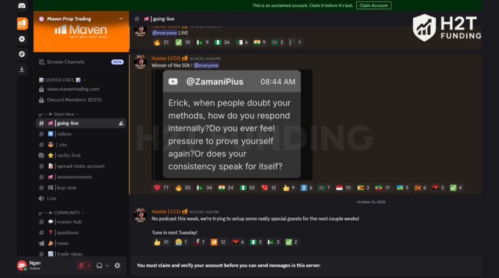 Maven also fosters a strong sense of trust and community with an active Discord group of over 50,000 members (updated on December 13, 2025)