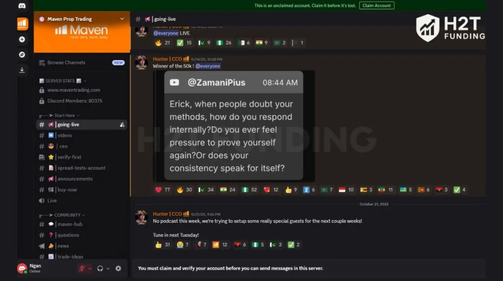 Maven also fosters a strong sense of trust and community with an active Discord group of over 50,000 members (updated on December 13, 2025)