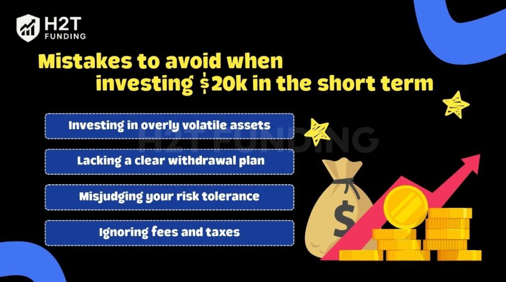 Mistakes to avoid when investing $20k in the short term