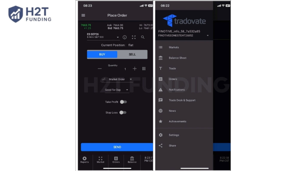 Mobile Order Entry and Mobile Menu.