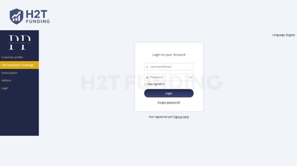 Navigate to the registration page
