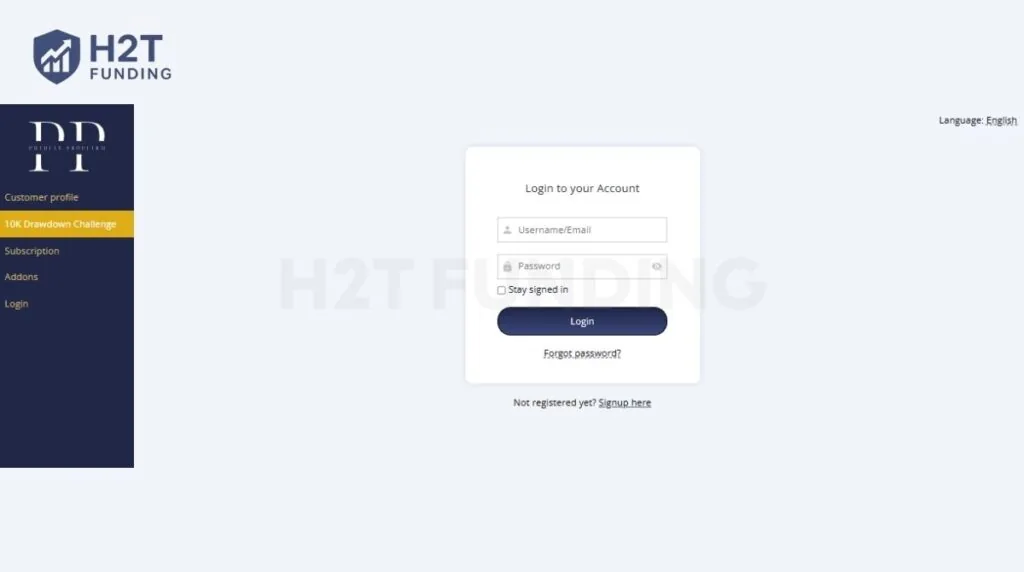 Navigate to the registration page